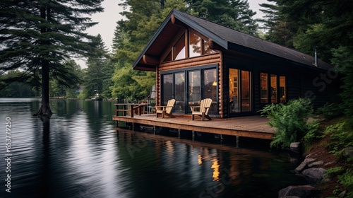 Peaceful Lakeside Cabin in the Woods