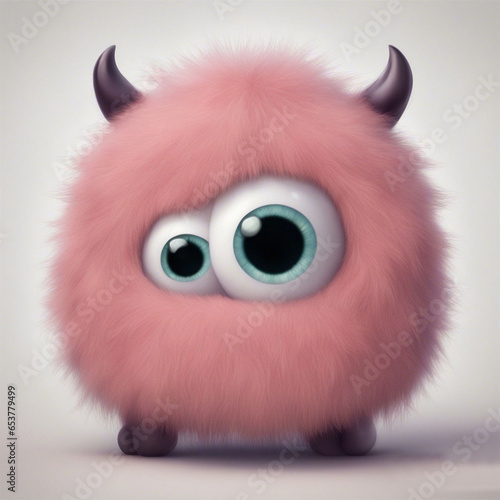 cute little monster smooth skin soft fur bright eyes