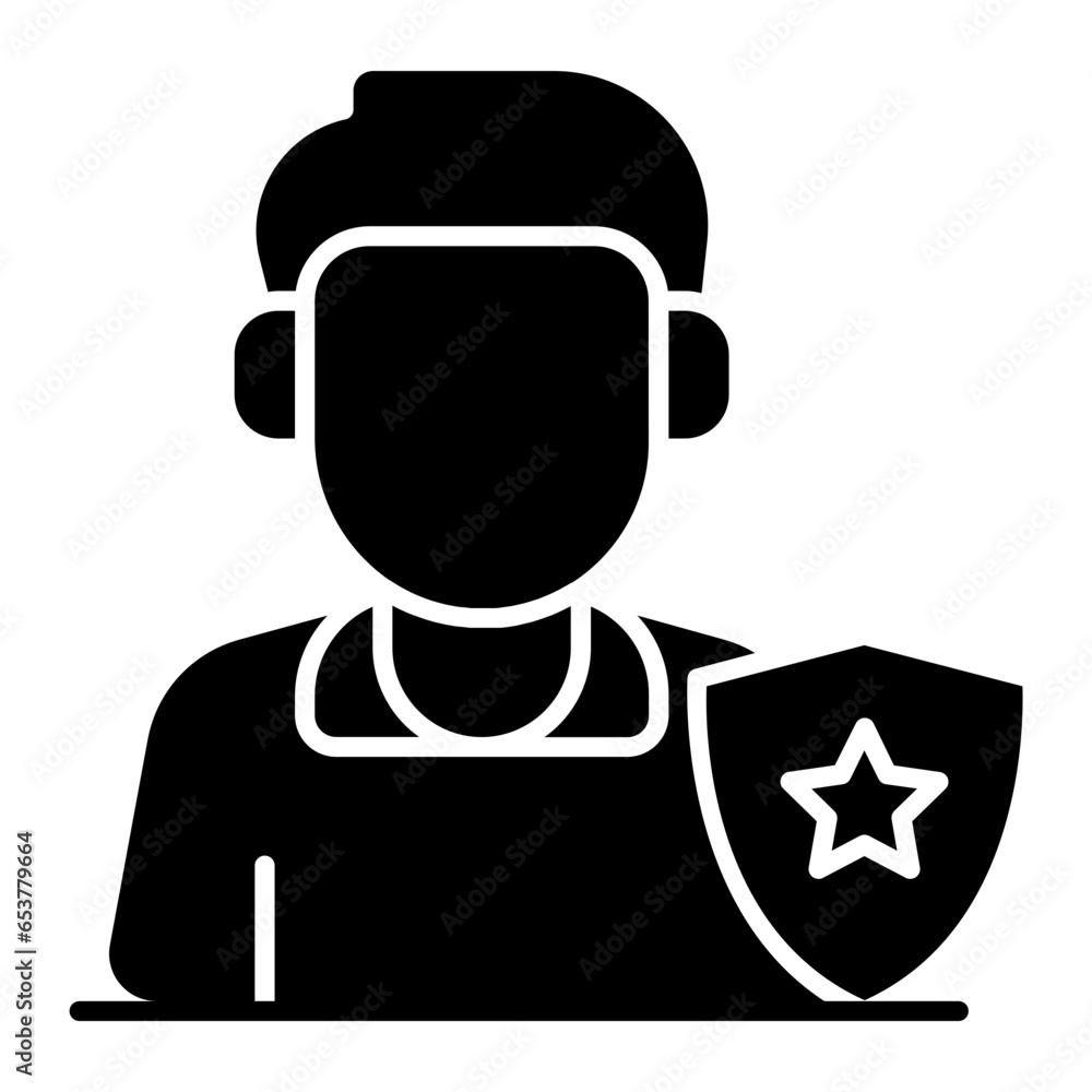 Custom Protection Glyph Icon Custom Protection Glyph Icon