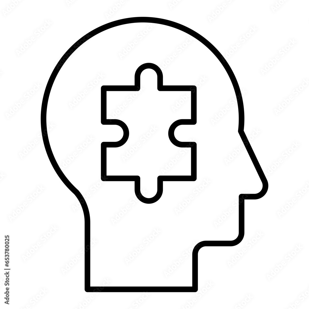 Problem Solving Outline Icon Problem Solving Outline Icon