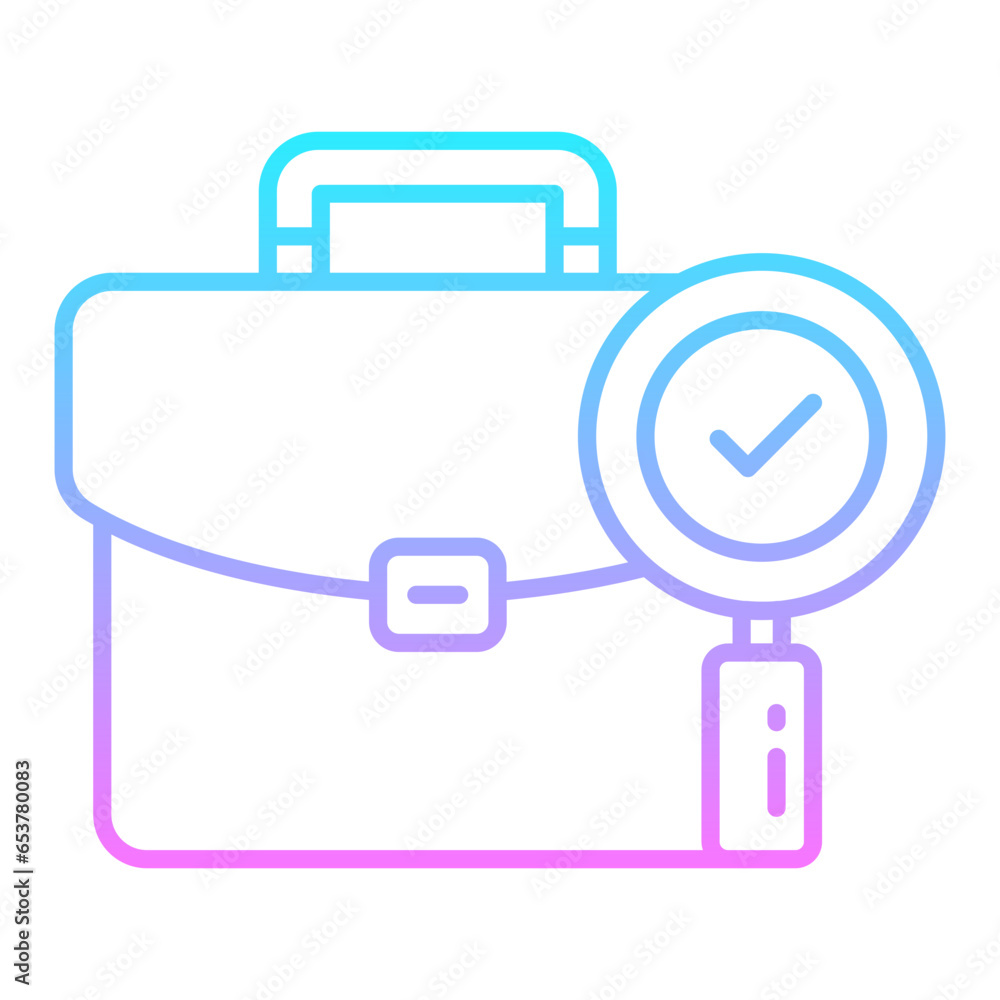 Baggage Examination Gradient Icon Baggage Examination Gradient Icon