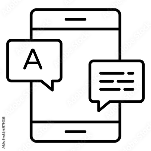 Language Translator Outline Icon