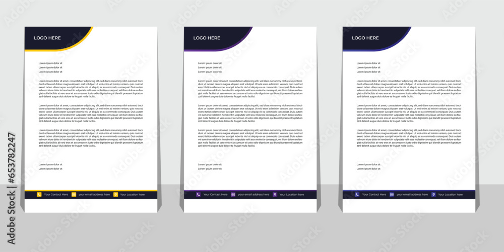 Modern Creative & Clean business style letterhead bundle of your corporate project design.set to print with vector & illustration. corporate letterhead bundle. Modern Creative & Clean business style letterhead bundle of your corporate project design.set to print with vector & illustration. corporate letterhead bundle.