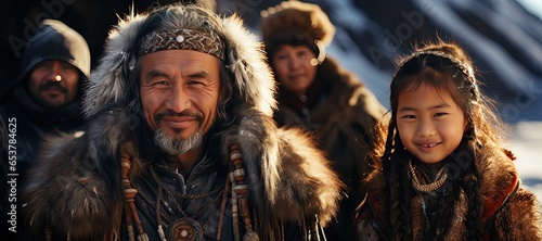 Yakut people, also known as the Sakha, from the Sakha Republic in Siberia, Russia,Generated with AI photo