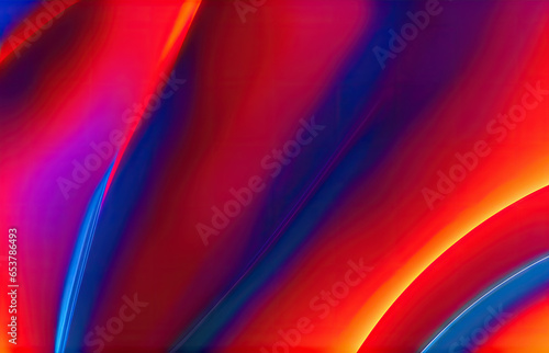 A red and orange abstract wave, wavy shapes texture, generative ai