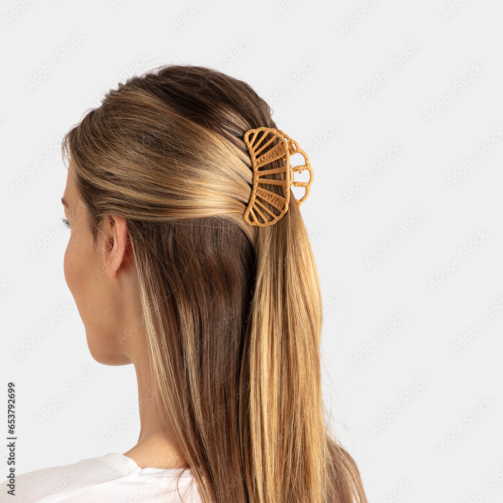 Mirpur, Dhaka 1216, Bangladesh - 24 September, 2023 - closeup woman's model headband in hair accessory isolated on white background. high fashion art concept shooting for women's ideal for styling. Mirpur, Dhaka 1216, Bangladesh - 24 September, 2023 - closeup woman's model headband in hair accessory isolated on white background. high fashion art concept shooting for women's ideal for styling.