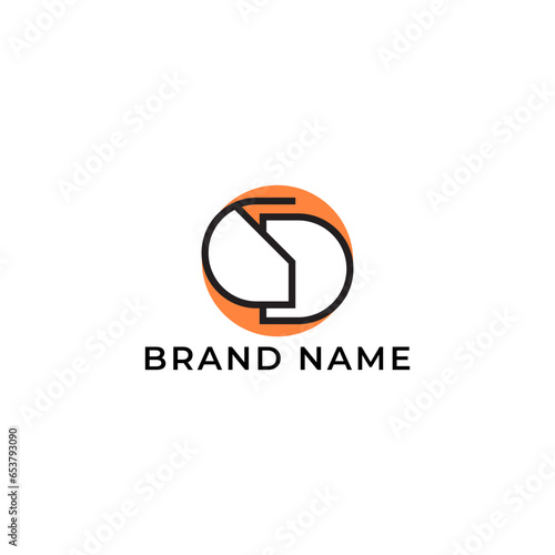 Free Download ILLUSTRATION LETTER GD  BLACK COLOR TECH GEOMETRIC LOGO ICON TEMPLATE DESIGN ELEMENT VECTOR - GFXLoad