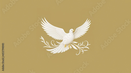 Dove of peace icon. Flying bird. Peace concept. Pacifism concept. Free Flying symbol. Vector simple icon for presentation, training, marketing, design, web. Can be used for creative template, logo. © Falk