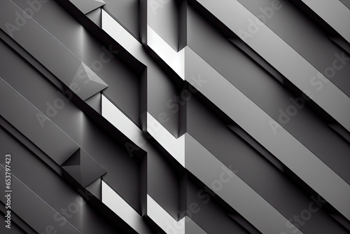 a black and white abstract background with triangles, generative ai