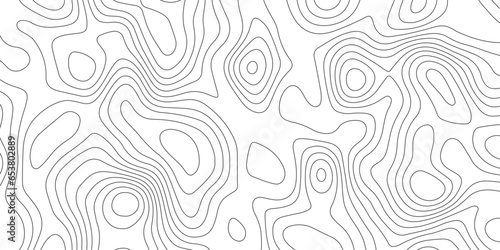 Topographic map background geographic line map with elevation assignments. modern design with white background with topographic wavy style .paper texture Imitation of a geographical map .