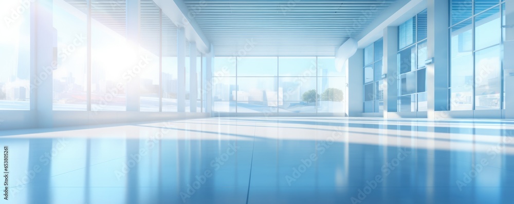 Nice modern interior of new luxury hospital, bright colors, banner panorama. Generative Ai. Nice modern interior of new luxury hospital, bright colors, banner panorama. Generative Ai.