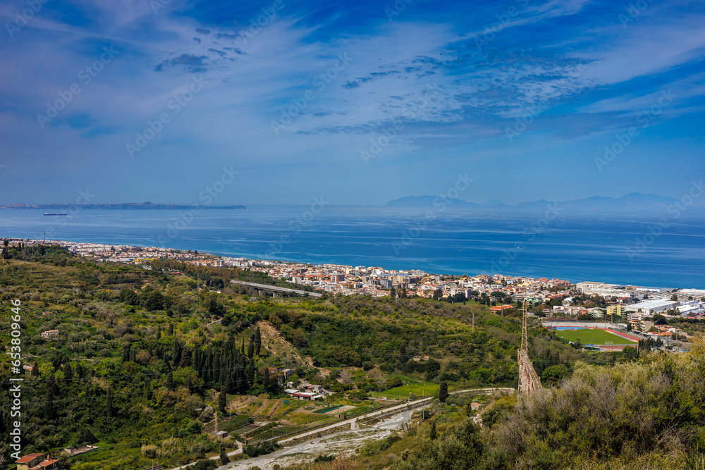 Town of Villafranca Tirrena on the island of Sicily