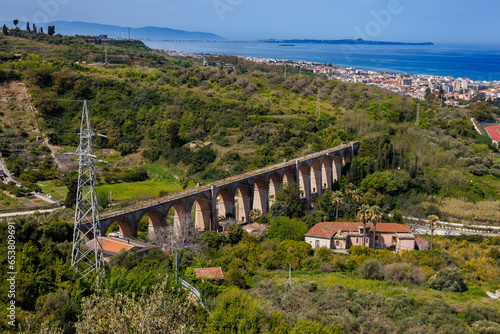 Town of Villafranca Tirrena on the island of Sicily
