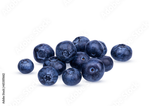 Blueberries isolated on transparent.