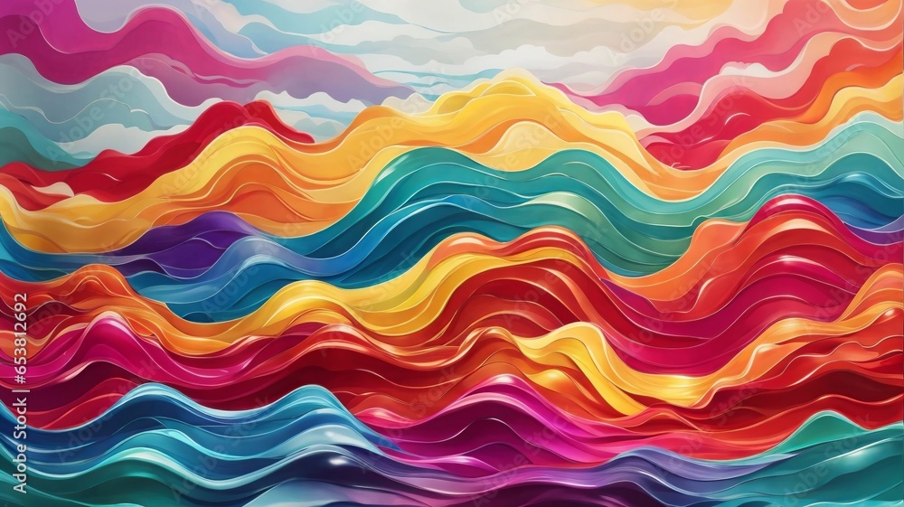 3D Colorful Abstract Wave Background. Sharp Focus, Intricate Details, Highly Detailed, Colorful, Wavy Texture Rainbow Background. 3D Colorful Abstract Wave Background. Sharp Focus, Intricate Details, Highly Detailed, Colorful, Wavy Texture Rainbow Background.