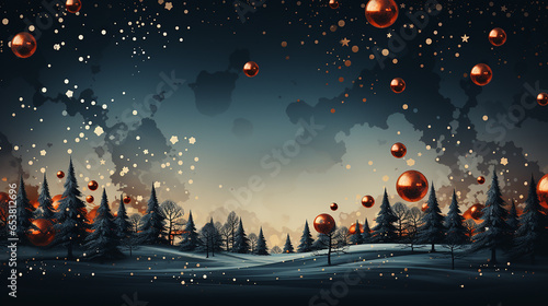Festive Winter Wonderland, Christmas Background © iCexpert