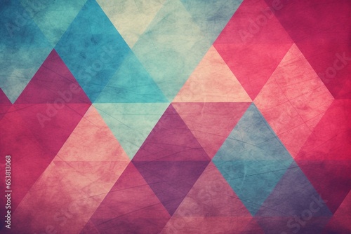 Pink and blue Shaded modern abstract background, textured with grainy geometric triangle shapes. The subtle dance of noise and gradient adds depth to this visually intriguing composition