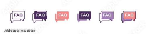 faq social client guide information icon vector business customers support answer question query symbol illustration instruction service design