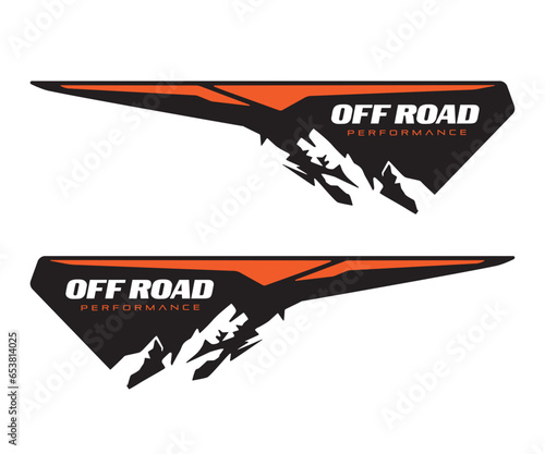 Wrap Design For Car vectors. Sports stripes, car stickers black color. Racing decals for tuning_20230927