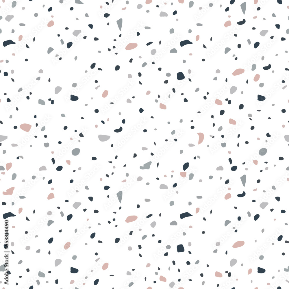 Scandinavian seamless pattern. Random drawn dots seamless pattern. Pink and grey spots in a chaotic vector pattern. Spots on a white background for fabric, textile, wrapping, print, design, card. Scandinavian seamless pattern. Random drawn dots seamless pattern. Pink and grey spots in a chaotic vector pattern. Spots on a white background for fabric, textile, wrapping, print, design, card.