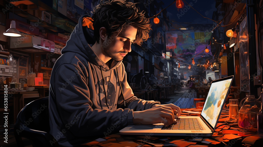 computer on the table computer on the table