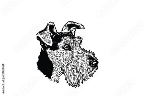 Charming Airedale Terrier: Vector Illustration for Canine Enthusiasts