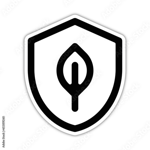 picto logo icones et symbole ecologie bouclier nature agriculture et plantes gras relief