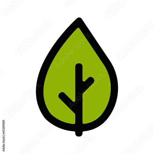 picto logo icones et symbole ecologie feuille plante arbre couleur gras vert