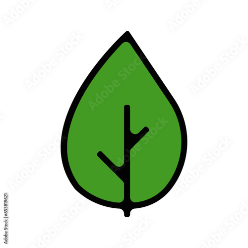 picto logo icones et symbole ecologie feuille plante arbre couleur gras