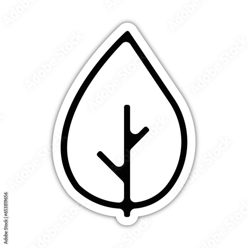picto logo icones et symbole ecologie feuille plante arbre epais relief