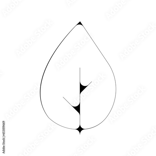 picto logo icones et symbole ecologie feuille plante arbre fin