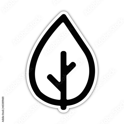 picto logo icones et symbole ecologie feuille plante arbre gras relief