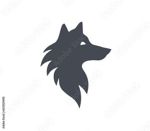 Wolf head logo abstract cartoon png design