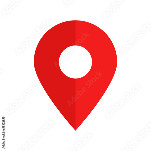 red location pin icon vector illustration