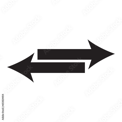 change vector icon. Linear style sign for mobile concept and web design. exchange symbol illustration. Pixel vector graphics - Vector.