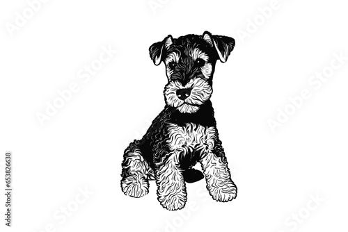 Airedale Terrier Grace: Elegant Vector Art for Dog Devotees