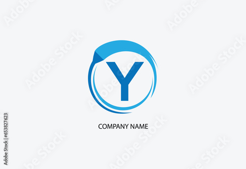 Letter Y cleaning service logo design template