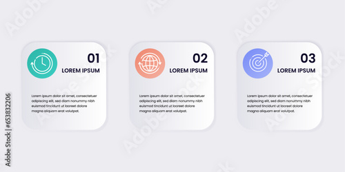 Modern timeline infographic 3 options.