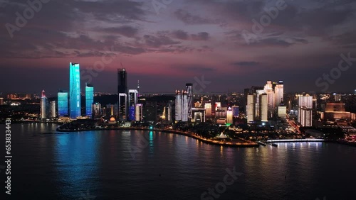 Wallpaper Mural aerial view of Qingdao city china  Torontodigital.ca