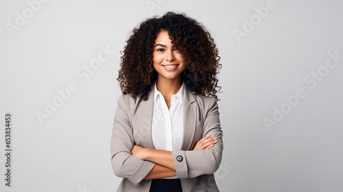 Female standing with smile and arms crossed