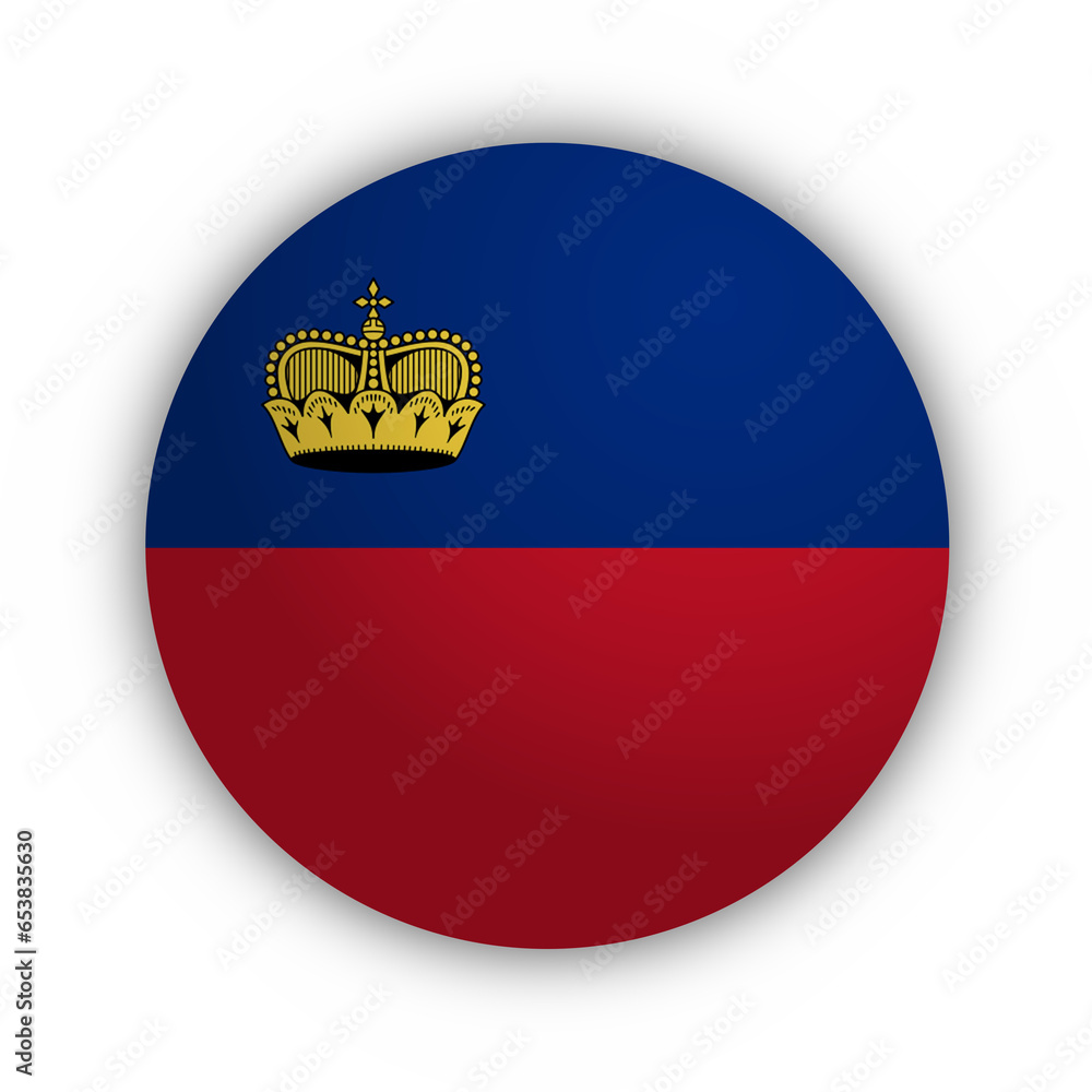 Flaga Liechtensteinu Przycisk - obrazy, fototapety, plakaty 