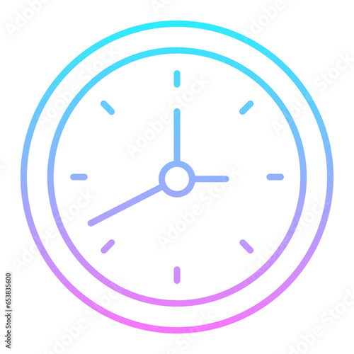 Free Download Clock Gradient Icon - GFXLoad