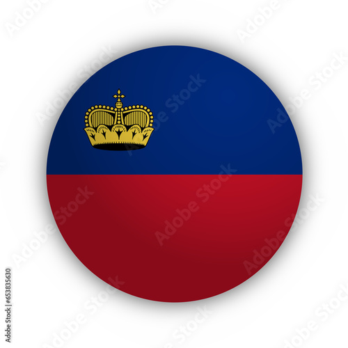 Flaga Liechtensteinu Przycisk
