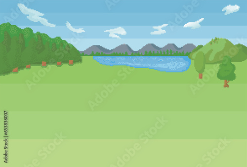 草原　ドット絵
