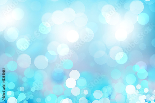 Blue abstract bokeh background blur.