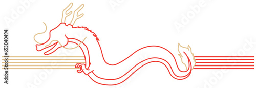 辰年　龍をモチーフにした水引き