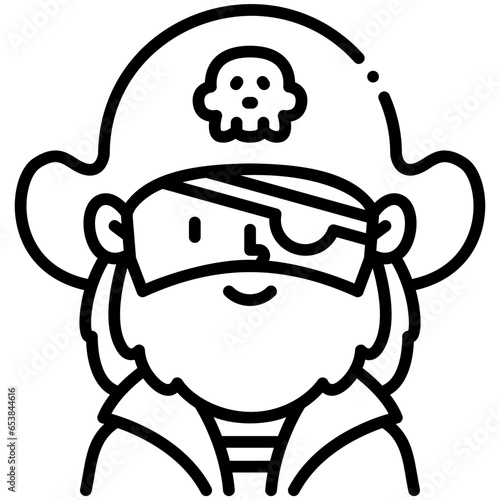 Pirate vector icon