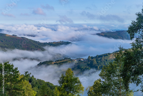 View of Galicia mountain landscape