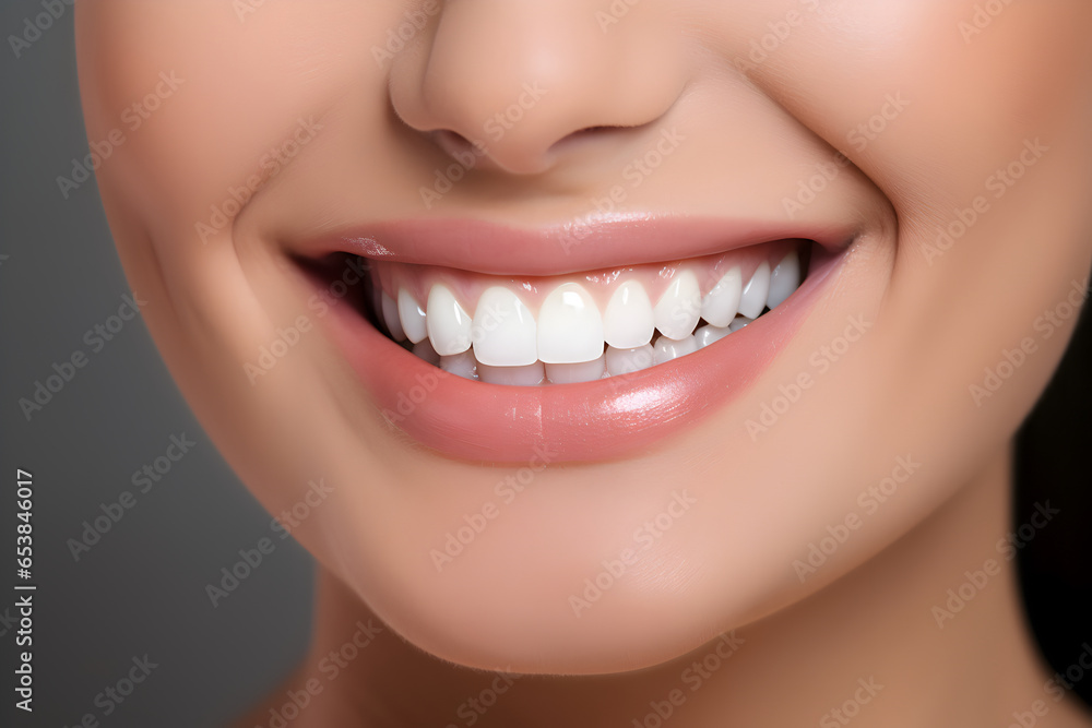 This captivating portrait features a woman beaming with a confident smile, showcasing her impeccable teeth. This image is dedicated to promoting top-quality dental products, emphasizing the results of This captivating portrait features a woman beaming with a confident smile, showcasing her impeccable teeth. This image is dedicated to promoting top-quality dental products, emphasizing the results of