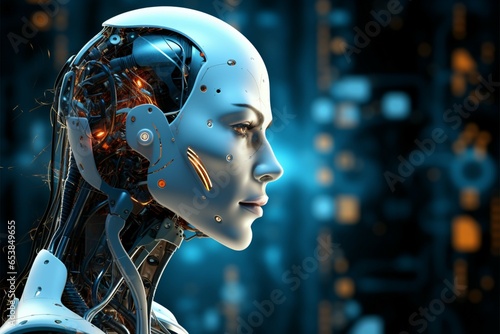 Tech evolution computer robot background undergoes a mesmerizing transformation © Jawed Gfx